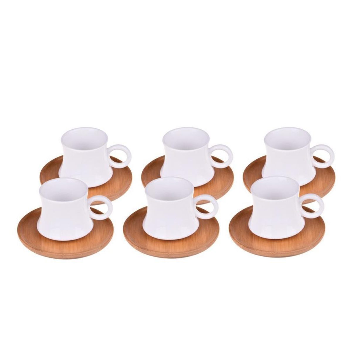 سرویس فنجان و نعلبکی 6 نفره بامبوم مدل لارجی کد B0912